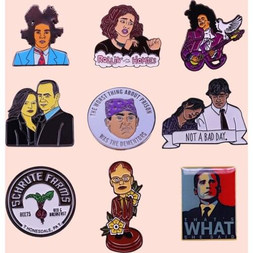 ZF1798 TV The Office Metal Enamel Pins And Brooches For Women Men Lapel Pin Backpack Bags Hat Badge Gifts