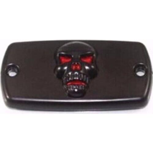 Motorcycle Black Skull Front Brake Fluid Cap For Honda CBR 600 1000 RR Shadow Touring Cruiser Chopper Kawasaki