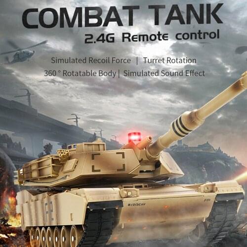 JJRC Q90 RC Tank 1/24 Remote Control Military Battle Toy Shoots with Lights Realistic Sounds RC Vehicle 330 Rotatable Turret