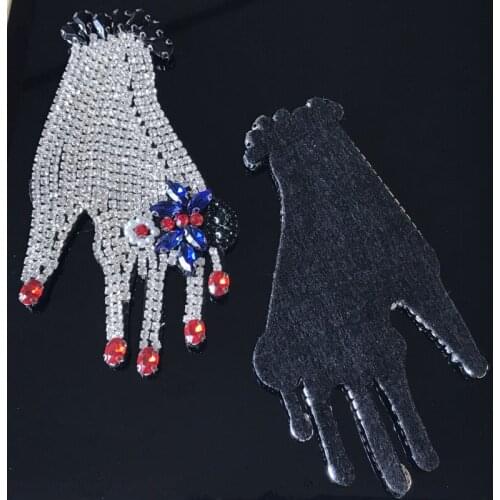 Hand Bead Patch for Clothing Sewing on Beading rhinestone Applique Clothes Shoes Bags Patch DIY Apparel