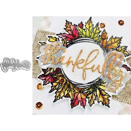 Word Thankfully Metal Cutting Dies for Scrapbooking and Card Making Paper Craft 2019 New die cuts