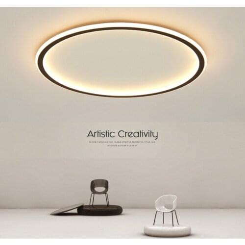 New Minimalist Gray/Black Led Chandelier lights For Bed room Study room led lamp Home Deco plafon led Modern chandelier lighting