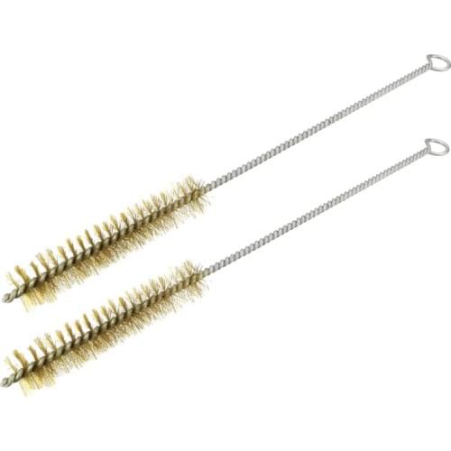 Uxcell 2pcs Copper Wire Tube Cleaning Brush 30cm Length 20mm Diameter for Cleaning Steel Parts Machinery Paint Stains