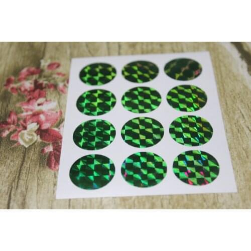 1.9cm Green Round HOLOGRAM labels stickers for games and promotions