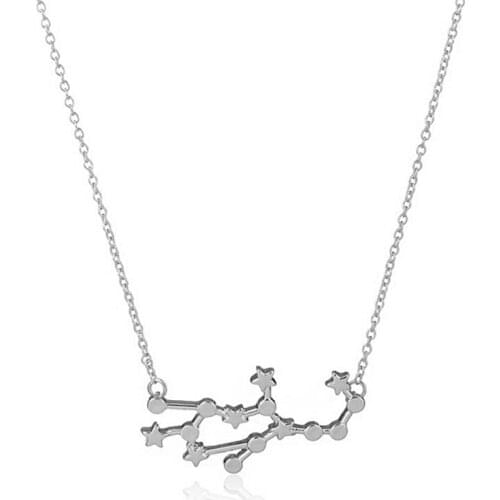 1Pc New Virgo Zodiac Sign Astrology Pendants Necklaces Gold Silver Plated Jewelry Birthday Gift Unisex