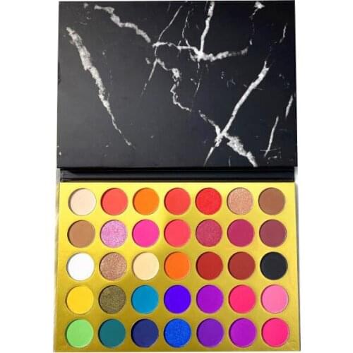 10 Pieces/order Marbled 35-color Eye Shadow Palette Private Label Low MOQ High Pigmentation Waterproof Eyeshadow Fast Shipping