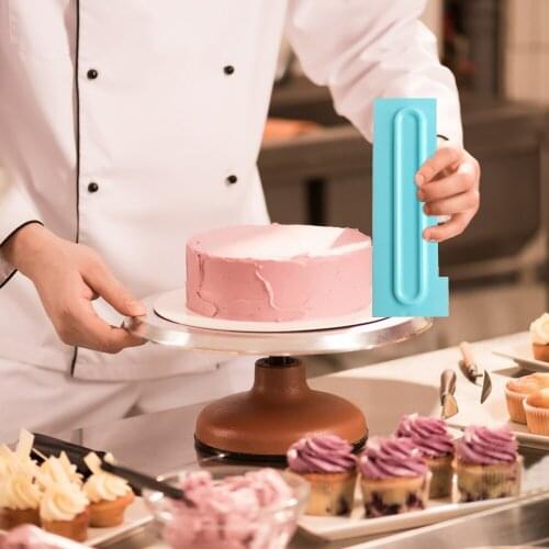 3Pieces / Set Cake Decoration Comb Cake Scraper Smooth Cream Decoration Pastry Icing Comb Fondant Spatulas Baking Pastry Tools