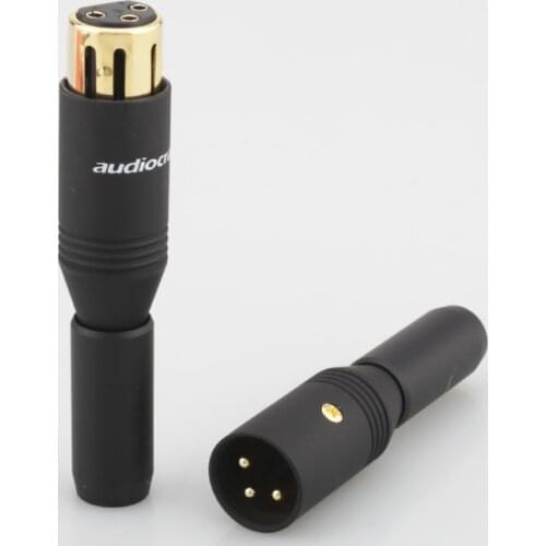 4pcs Audicorast Hifi XLR Plug Gold plated 3 pins Male and Female XLR Connectors for Diy hi-end Audio Socket Audio Connector