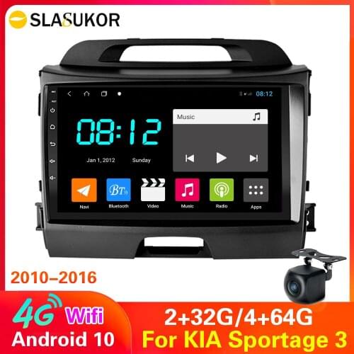 4G NET 64G ROM Android 10 DSP Car Radio Multimedia Video Player Navigation GPS 2 din For KIA Sportage 3 2010 2011-2016 BT no dvd