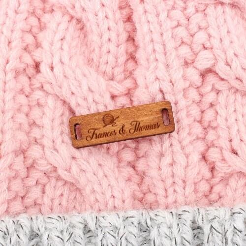 Wooden labels, personalized tags, knit labels, Custom Name, Handmade, Personalized Name, Name Tags (WD1430)