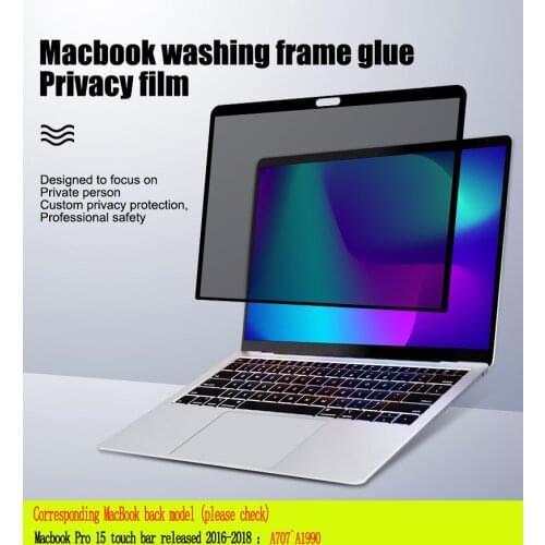Privacy Filter Anti spy PET Screens protective film For MacBook Pro15 inch Touch bar A1707 A1990 release 2016~2018