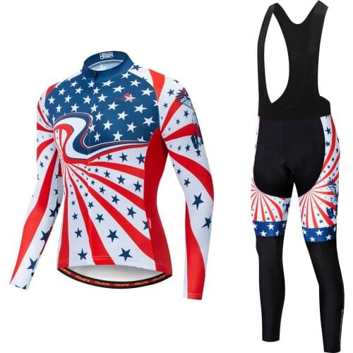 MILOTO Cycling Jersey Set 2021 Spring Bicycle Team Long Sleeve Bicycle Clothes Premium MTB Mountain Bike Bib Sportswear Suit