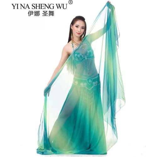 Belly Dance Costumes Chiffon Veils Silk-like Bollywood Stage Performance Dancing Scarf Shawl 250cm*120cm Dance Accessories Veils