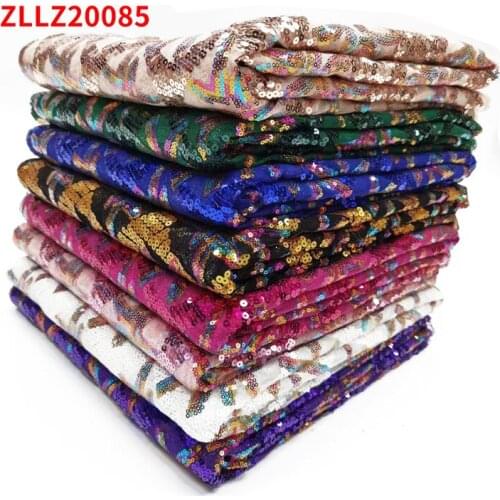 Colorful African Sequins Fabric French Mesh Laces High Quality 2021 Nigerian Net Fabric For Party ZLL08
