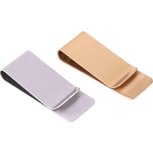 1Pcs Fashion Simple Silver Dollar Cash Clamp Holder Stainless steel/Copper Money Clip Wallet for Men Women