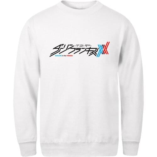 Darling In The Franxx Long Sleeve Mans Sweatshirts Hoodies Casual Brand Clothing Harajuku Man Tracksuits White Supoleron Hombre