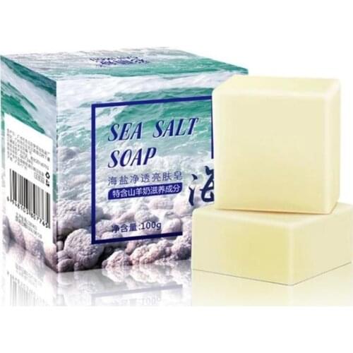 100g Natural Sea Salt Soap Milk Sea Salt Soap whitening Moisturizing Soap Face Care