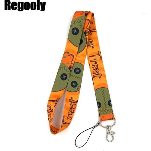 Halloween Trick or Treat Lanyard for Keys Phone Cool Neck Strap Lanyard for Camera Whistle ID Badge Cute webbings ribbons Gifts