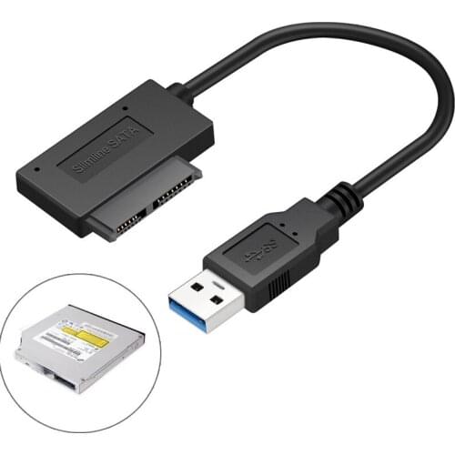 SATA to usb3.0 easy drive line external optical drive SATA7+6 usb3.0 adapter is suitable for notebook optical drives
