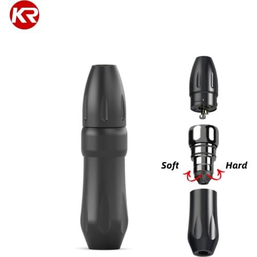 Portable Tattoo Pen Rotary Machine Gun FK Mechanism Soft-Hard Adjustable Permanent Makeup Pen Needle Cartridges Tattoo Supply