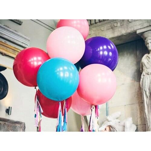Festive Party Supplies Event Ballons Candy color 36 inch Thickened Ascending Large Circular Wedding Birthday Balloon 2pc/lot