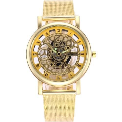 Luxury Fashion Women Watch High Quality Round Dial Ladies Clock Stainless Steel Mesh Strap Fashion Quartz Wrist Watch