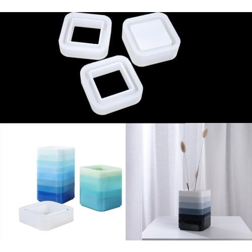 Flower Pot Vase Silicone Mold for UV Resin Epoxy DIY Home Decorations Crafts