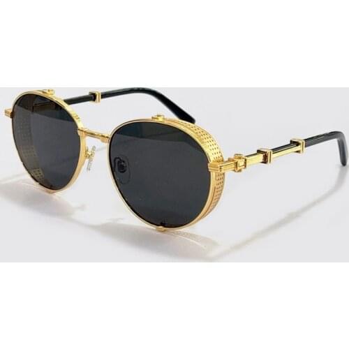 Classic Gothic Steampunk Sunglasses Luxury Brand Designer High Quality Men and Women Retro Round Metal Frame Sun Glasses UV400