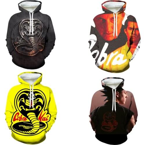 TV Fans Hoodie Cobra Kai hoodie Kids Cobra Kai Hoodies Men Hawk dames Kind Costume Clothes Stars
