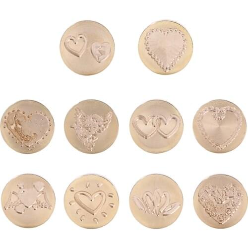 Vintage Love Heart Sealing Wax Stamp Head for DIY Scrapbooking Wedding Invitations Album Decorative Sealing Stamp Head