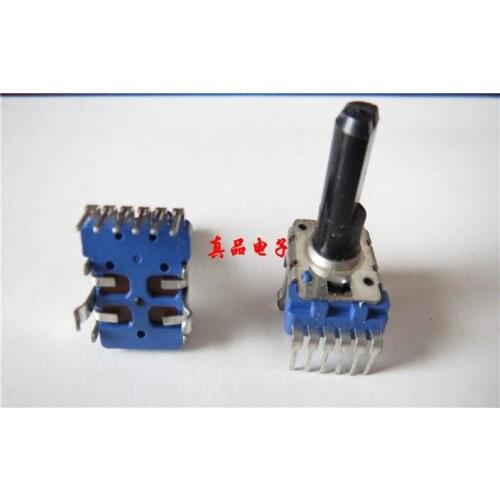 [VK] B50K imported from Taiwan Fuhua 142 horizontal 503B double with 6 pin potentiometer handle length 18MM switch