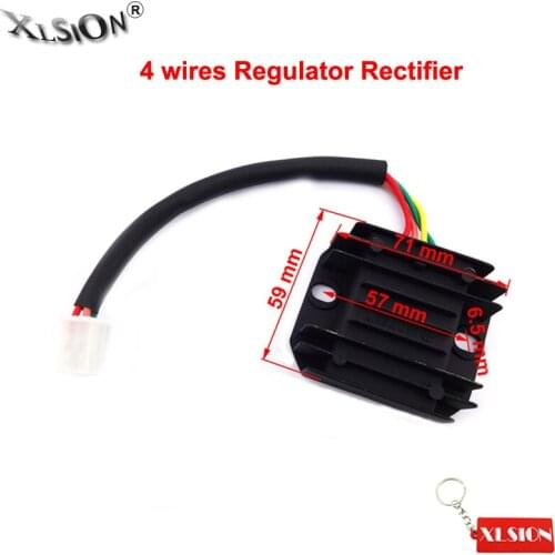 XLSION Aftermarket 4 Wire ATV Voltage Regulator Rectifier For 150cc 200cc 250cc Pit Dirt Bike ATV Quad Moped Scooter