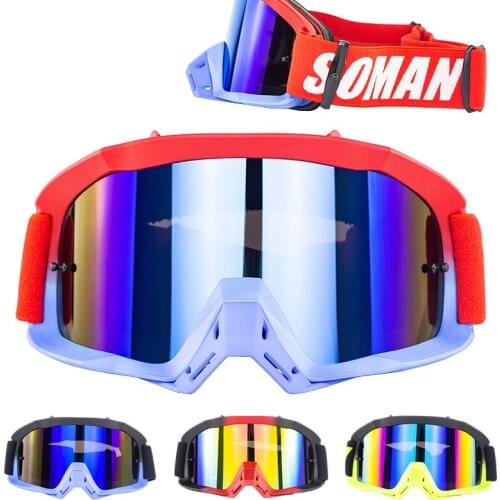 SOMAN Dirt Bike Gafas Matte Black Motocross Goggles Off Road Lunettes Downhill Occhiali Cross Bike Googles Motorcycle Glasses