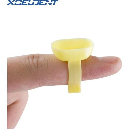 100pcs Dental Disposable Plastic Handy Finger Bowl Cup for Mixing Cement Powder Class Lonomer Dentistry Tools