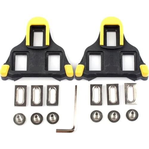 1 Pair Universal Road Bike Cleats 6 Degree Float Self-Locking Cycling Pedals Cleat for Shimano SPD-SL For Most Cycling Shoe