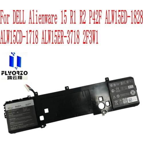 100% Brand new 92WH/6380mAh 191YN battery For DELL Alienware 15 R1 R2 P42F ALW15ED-1828 ALW15CD-1718 ALW15ER-3718 2F3W1 Laptop