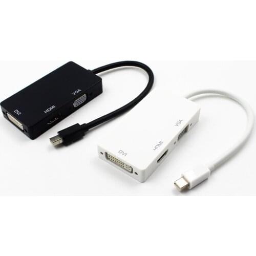 3in1 Thunderbolt Mini Display Port DP to VGA/HDMI/DVI Adapter For Macbook Pro Air Mac