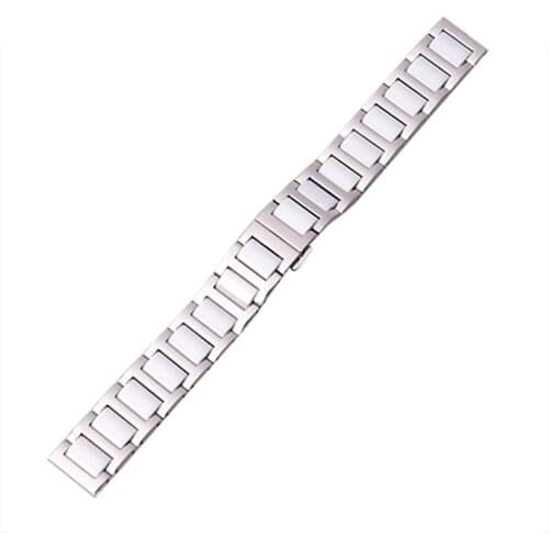 Personalized Ceramic Steel Watch Band Strap Universal Replacement Watch Bracelet Straps With Metal Buckle Clasp 22mm