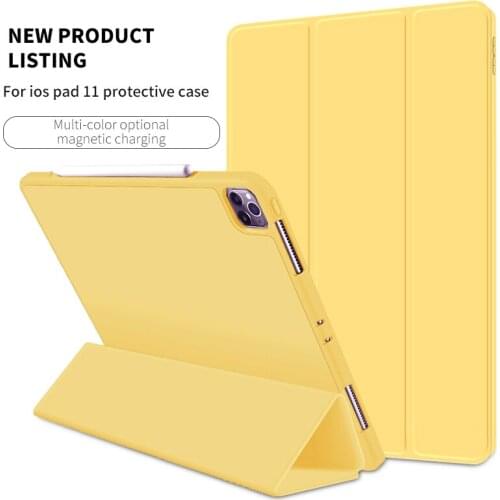 GESCAS Tablet Case For Pad 10.2''/Air4 10.9''/Air3 10.5'' Protective Case For Pad Pro 11/10.5''/12.9'' With Pen Slot Pad Mini5