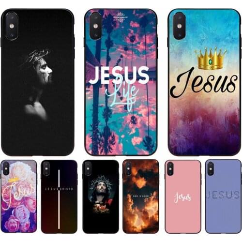 Yinuoda Jesus TPU black Phone Case Cover Hull For iPhone 11 8 7 6 6S Plus X XS MAX 5 5S SE 2020 XR 11 pro Cover
