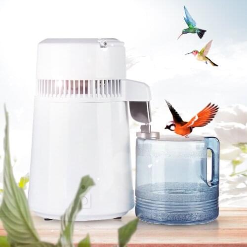 Housing Use Pure Water Distiller 4L Distilled Water Machine Distillation Purifier Stainless Steel Water Filter Russian Manual