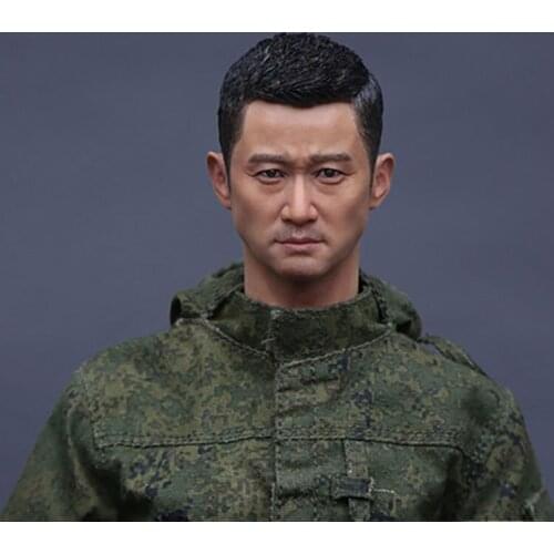 1/6 Scale War Wolf Chinese Tough Guy Martial arts champion Wu Jing Sculpt Version Headplay for 12" Action Figure Body