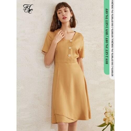 Летние платья миди FANSILANEN China At AliExpress