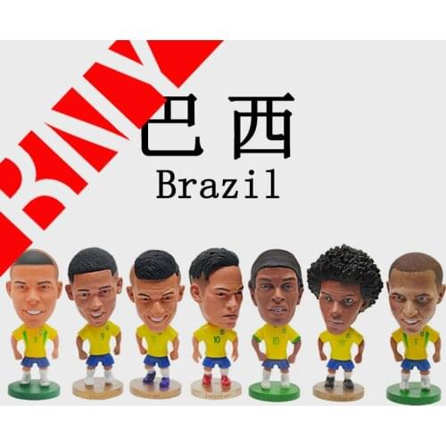 6.5CM Football Team Soccer Star Action Figure Jewelry PVC Sport Figurine Car Jewelry Model Toy Collection Doll BNY