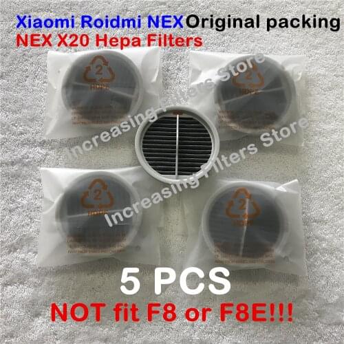 5PCS Hepa Filter For Xiaomi Roidmi NEX Handheld Cordless Vacuum Cleaner 2 in 1 Cleaning NEX X20 Hepa Filters Parts XCQLX02RM