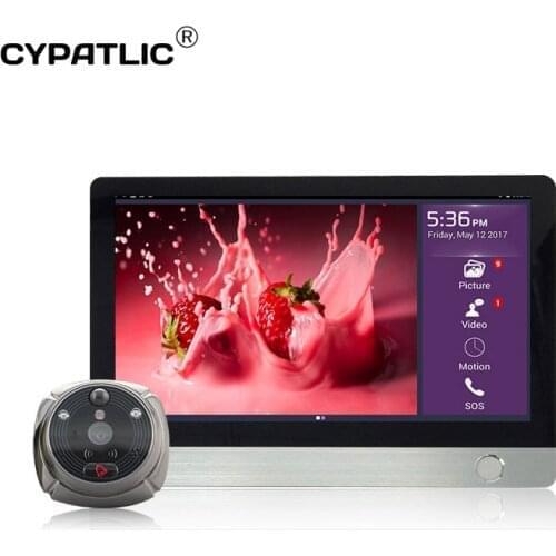 Ihome4 door camera wifi door bell mirilla digital puerta video peephole door viewer with 7" inch touch screen