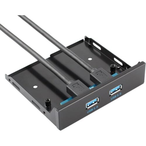 Jimier CY USB 3.0 Dual Port Front Panel to Motherboard 20Pin Connector Cable for PC 3.5" Floppy Bay