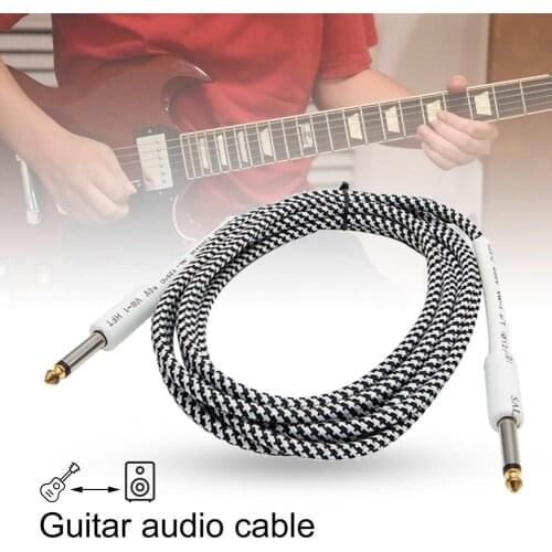 Guitar Cable Stable Transmission Anti-interference OFC Conductor HiFi Electric Guitar Cable Cord for Audio Box