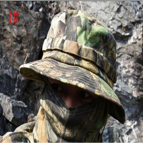 Warchief Camouflage Mountaineering Caps for Men Women Summer Mans Round Boonie Hats for Military Camping Outdoor Sun Hat