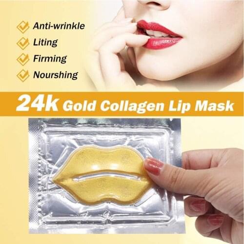 Collagen Crystal Lip Mask Patches Hydrating Patches Repair Lines Lip Plumper Anti Lips Mask for Lip Enhancement Gel Pad